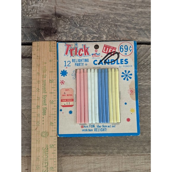 Vintage 12 Trick Relighting Party Candles by Pioneer - Picture 6 of 6